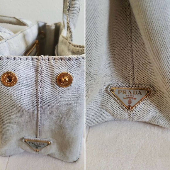 Authentic Prada Canapa Canvas Tote Bag - Picture 7 of 9